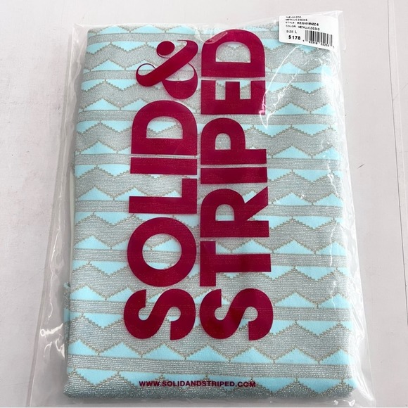 NEW Solid & Striped The Juliana Metallic Zig Zag One Piece Swimsuit - Picture 5 of 6